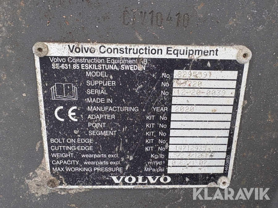 Grävmaskin Volvo EWR170E med grävsystem och många redskap