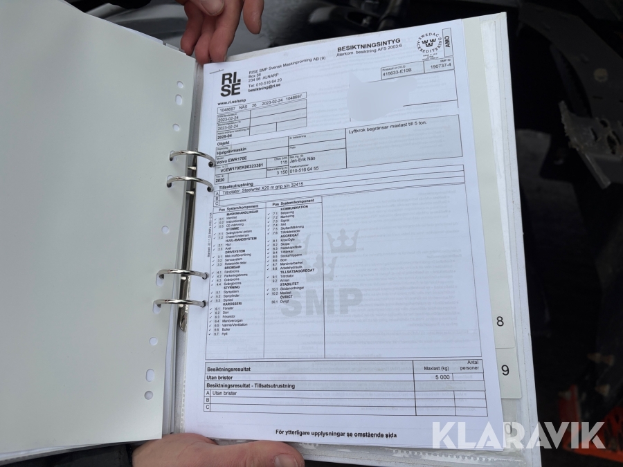 Grävmaskin Volvo EWR170E med grävsystem och många redskap