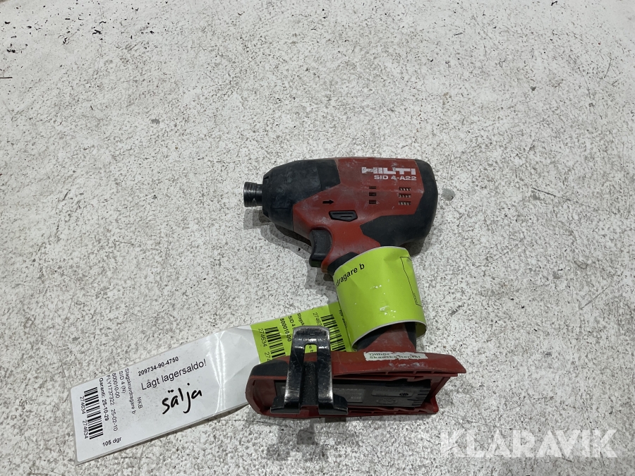 Slagskruvdragare batteri Hilti SID 4-22A