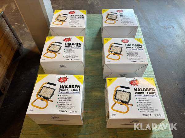 Arbetsbelysning 220V/500W 6st