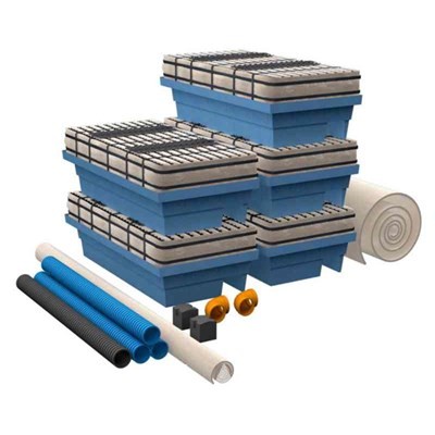 Indrän-plus infiltrationsanläggning en familj Fann VA-produkter