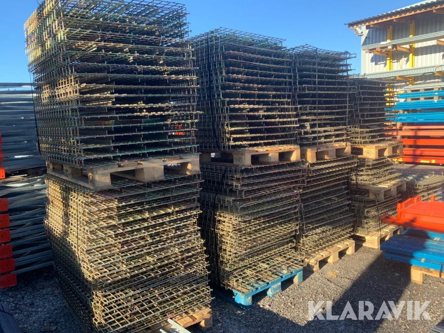 Nätbalkplan till pallställ 10st pallar elgalvaniserad