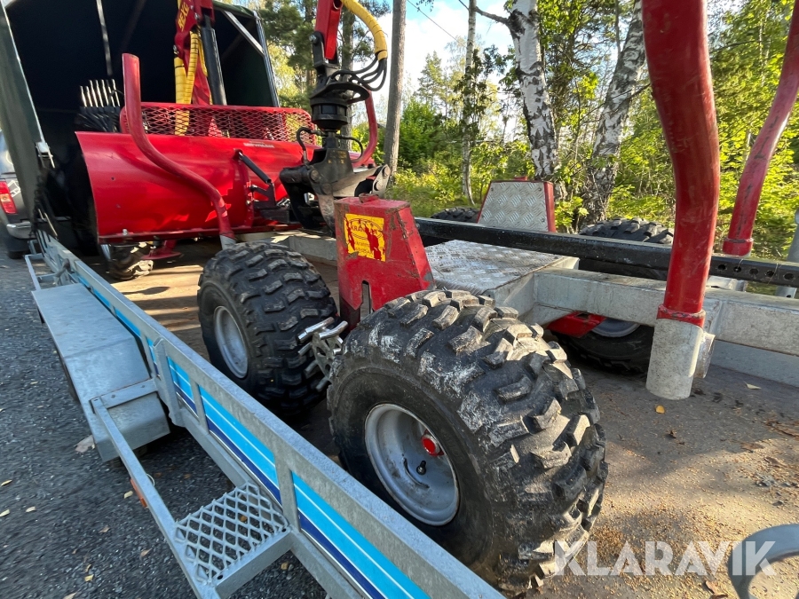 Skogsekipage Honda Foreman TRX500 med kranmanvagn & släpvagn