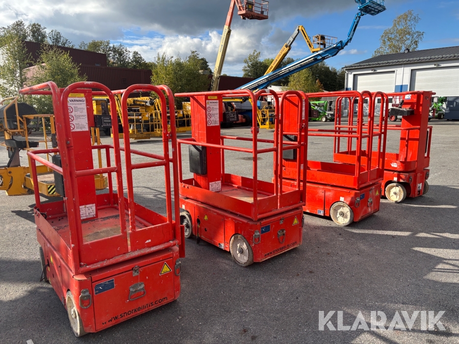 Parti med pelarliftar Snorkel M123E 4st