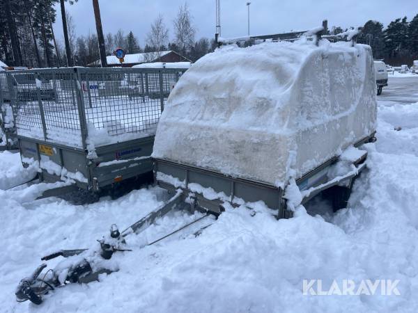 Personbilssläp med kåpa Rekotrailer 1000 kg