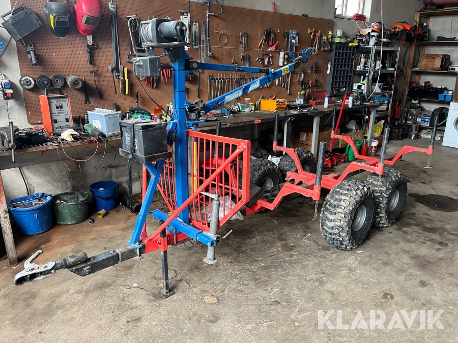 Timmervagn med vinsch till ATV  