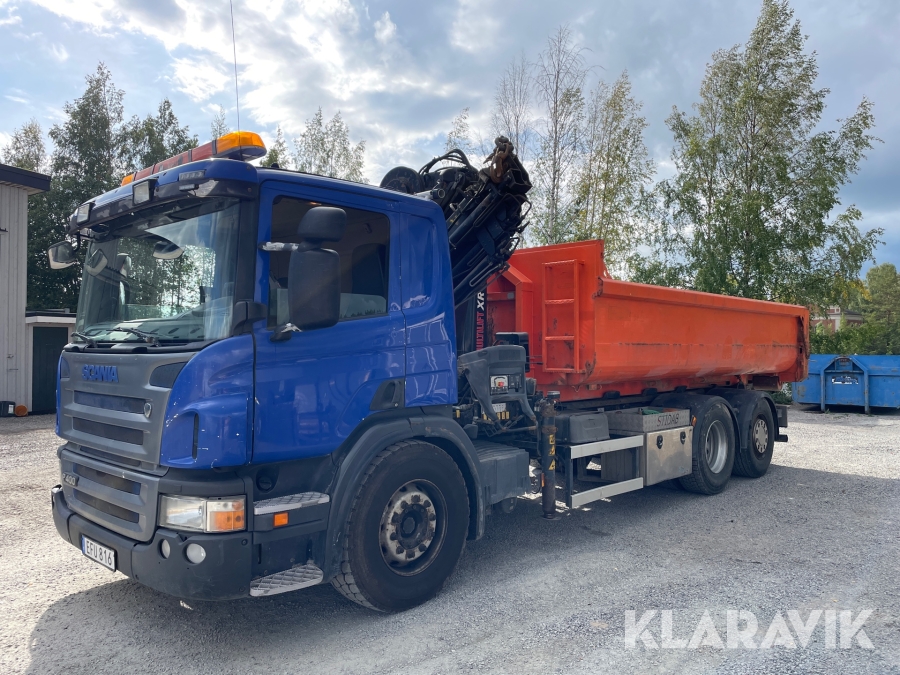 Kranväxlare Scania P400 Hiab 144 E-5 Hipro