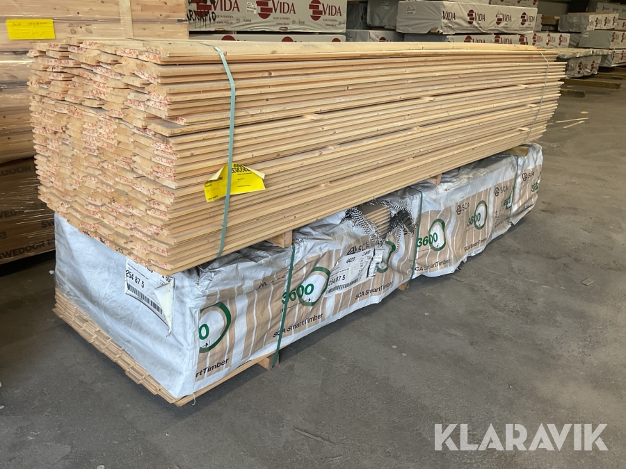 Enkelfas 22x120 fals 3,6m längder 1771 löpmeter