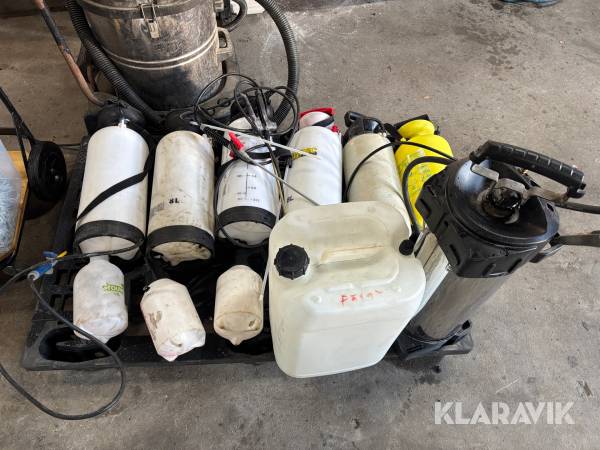 Trycksprutor och städutrustning