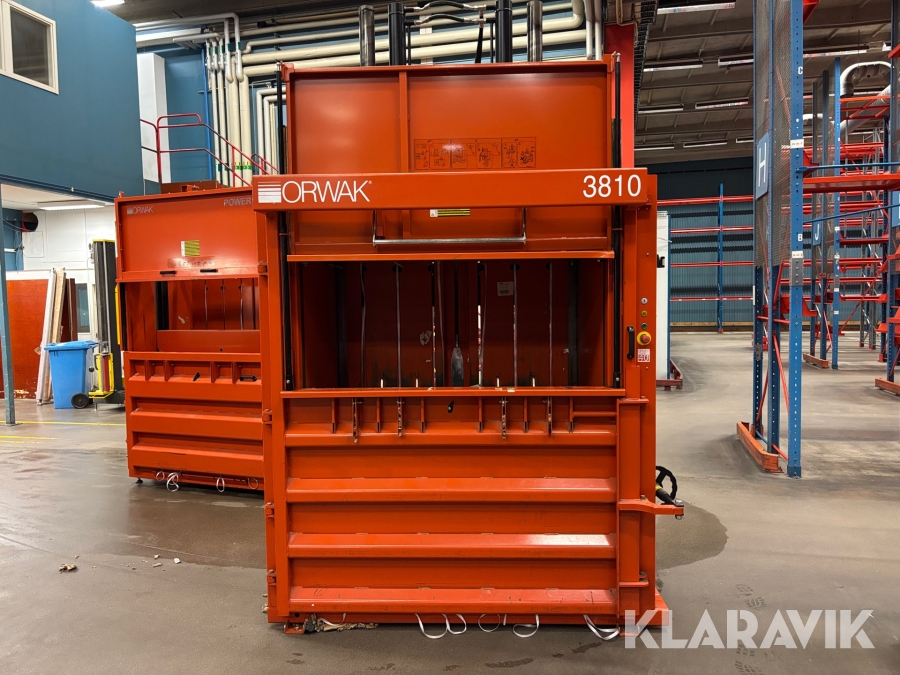 Komprimator Orwak 3810 för plast eller papp