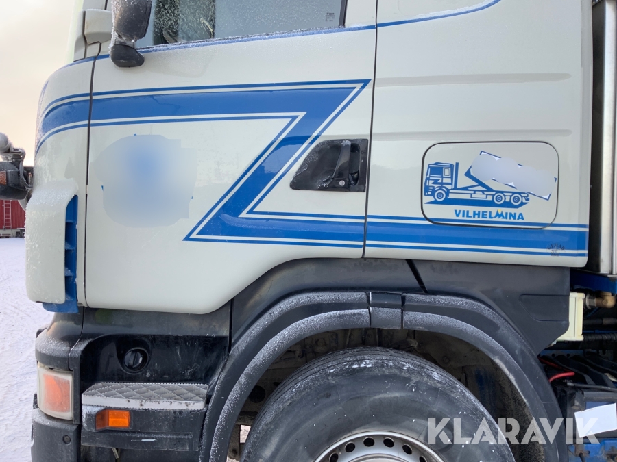 Lastväxlare Scania R500 tridem plogutrustad