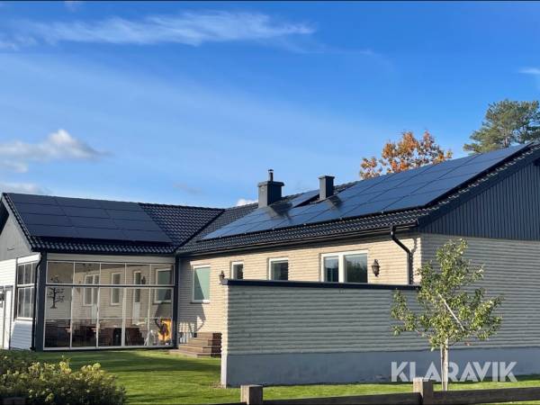 Solcellspaket för villa 16 Ampere med 10kW Afore växelriktare, Suntech 405W Helsvarta paneler samt montagetillbehör