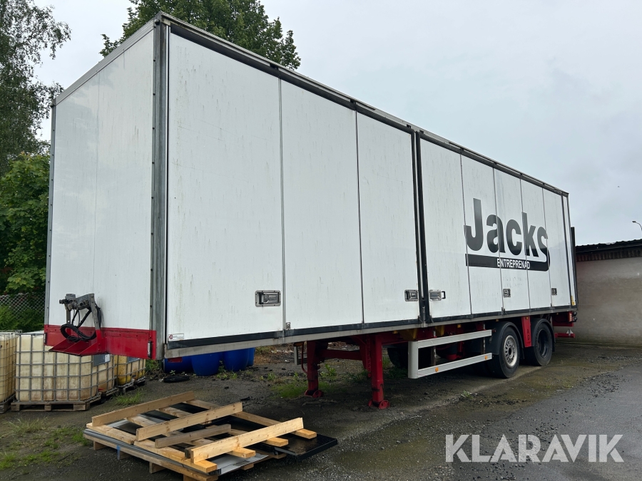 Släp / citytrailer Hrd Ntz med öppningsbar sida och bakgavellyft