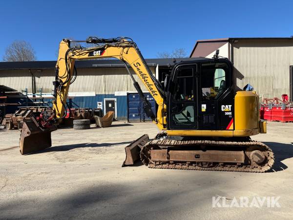 Bandgrävare CAT 308E CR med 5 redskap