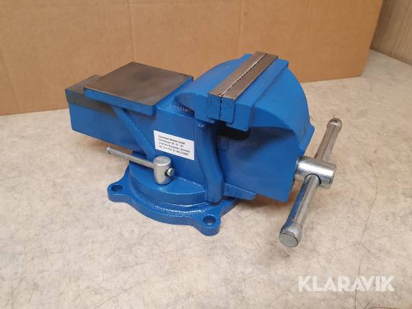 Skruvstycke med städ och platta.