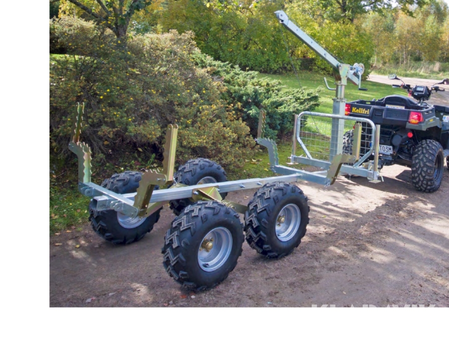 Skogsvagn för ATV Kellfri 21-SV07PRO2-D med kran och vinsch