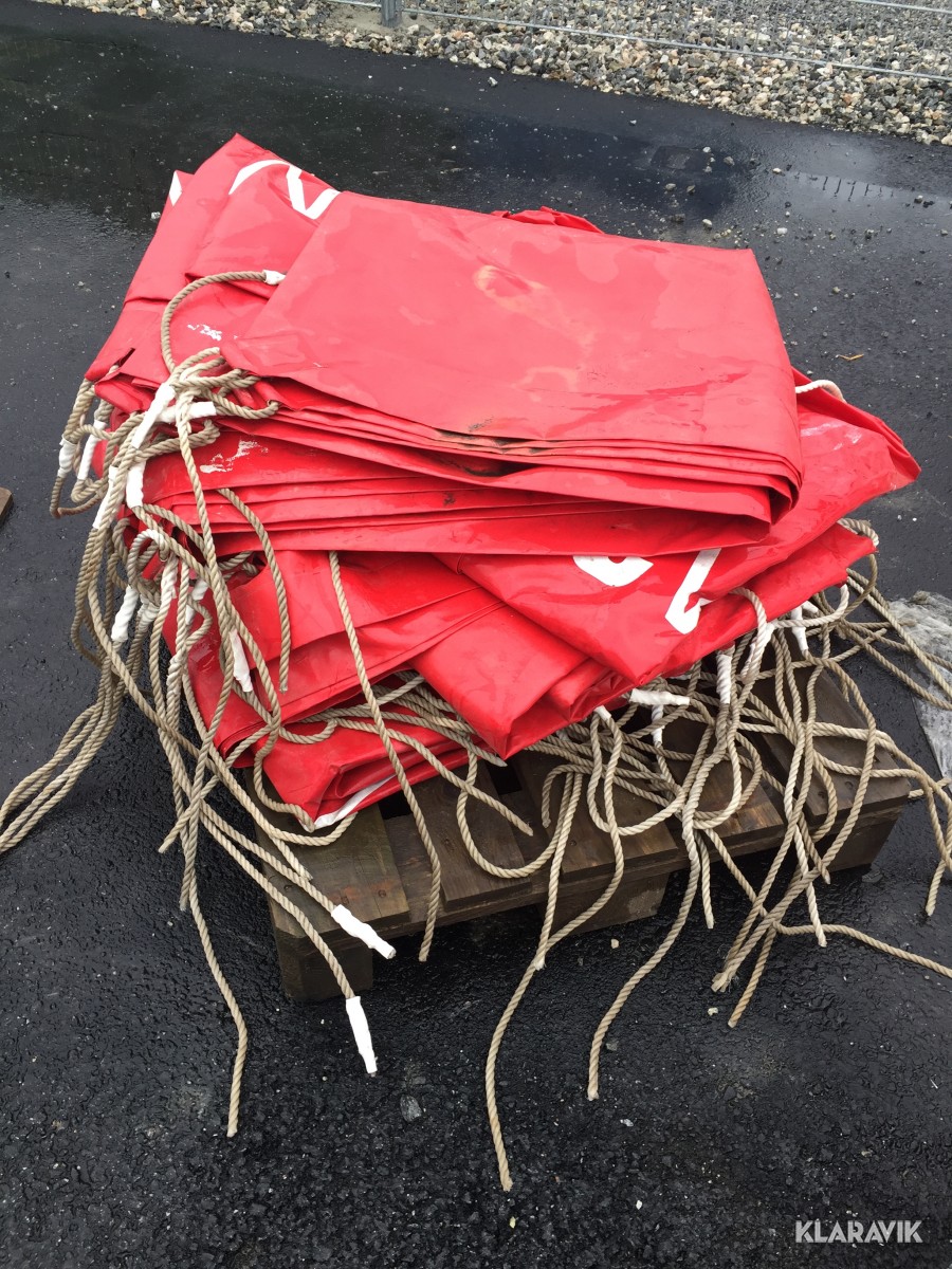 5st begagnade Presenningar 12m x 2.5 m