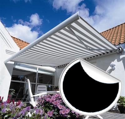 Altan/Terassmarkis 4m Svart/Vit