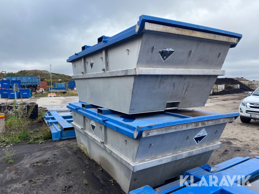 Container med lock, Västerås, Klaravik auktioner