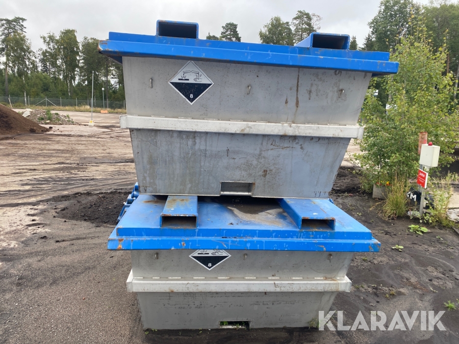 Container med lock, Västerås, Klaravik auktioner