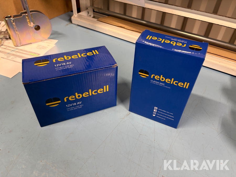 Litiumbatteri Rebelcell 12V18 AV med laddare