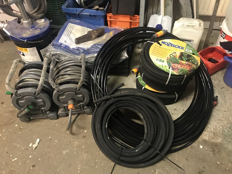 Paket med bevattnings och droppslang