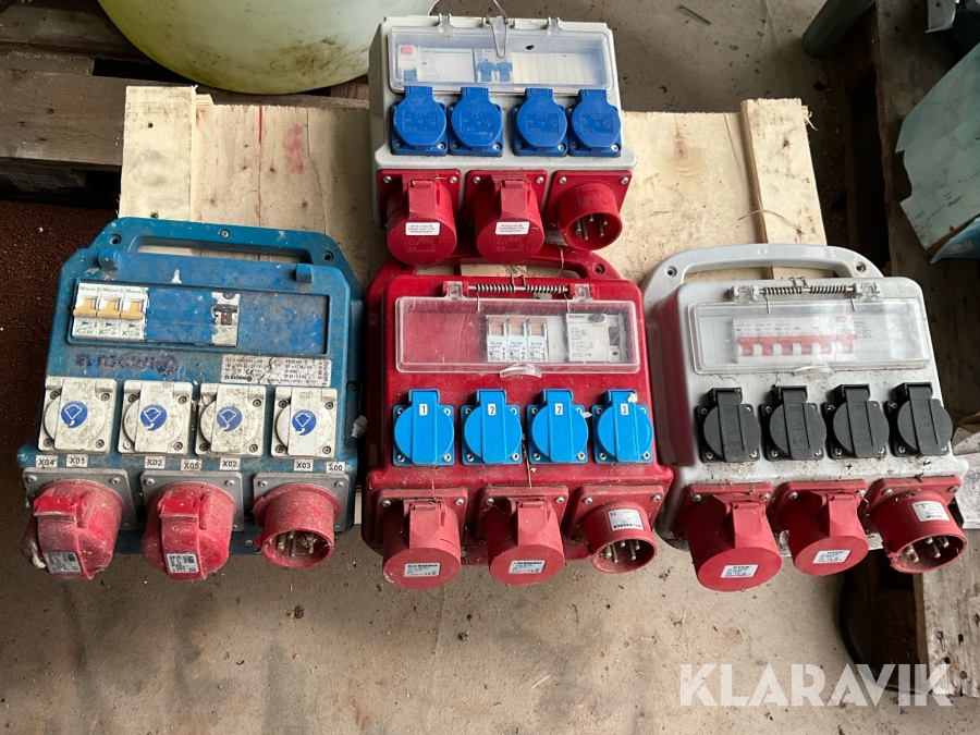 Elcentral, Byggcentral El-Björn, ABB, Malmbergs, HTCN 16A, 32A 4st