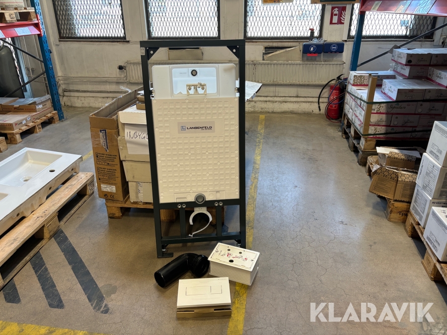 Inbyggnadscistern Langenfeld med tillhörande tryckknapp