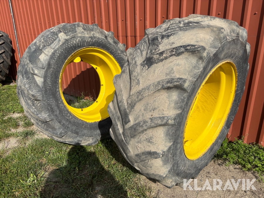 Kompletta hjul Trelleborg Twin 414 med fälg 500/60-26.5