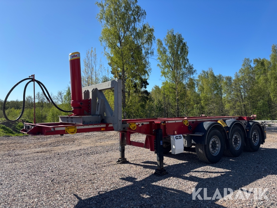 Tipptrailer för 22 fots container Van 3-assige Oplegger