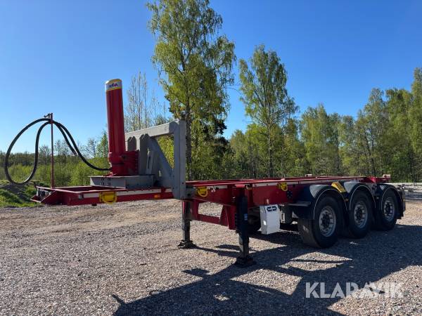 Tipptrailer för 22 fots container Van 3-assige Oplegger
