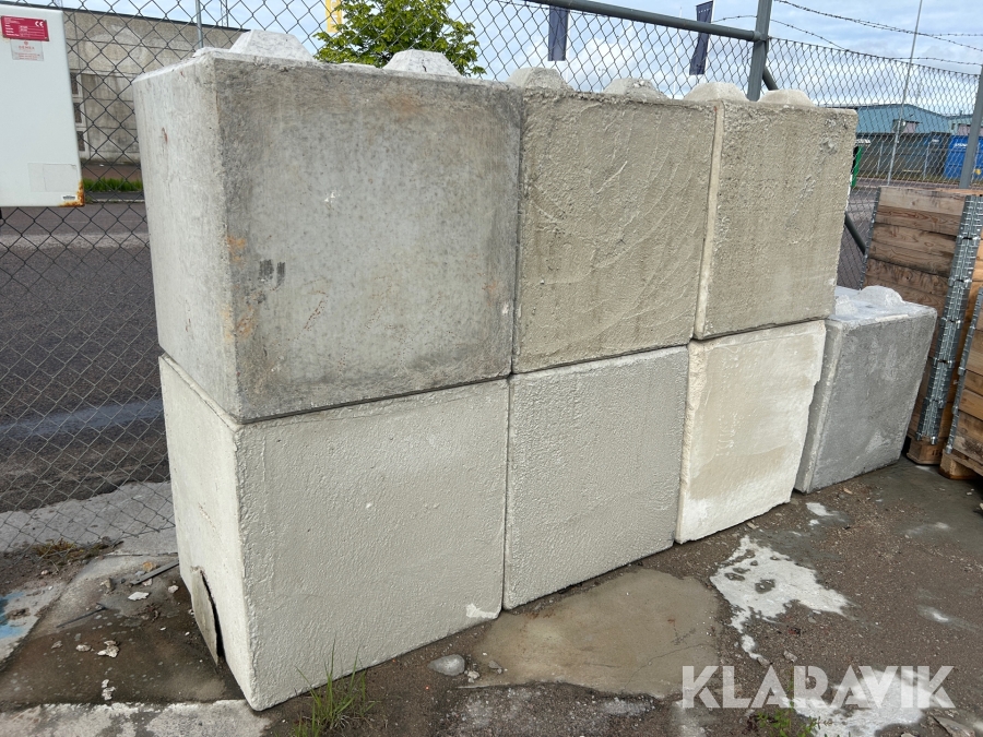 Legoblock 20 st Sydsten Betong 800x800x800 mm