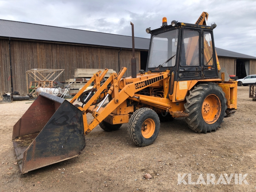 Traktorgrävare Case 580CK B med tillbehör 