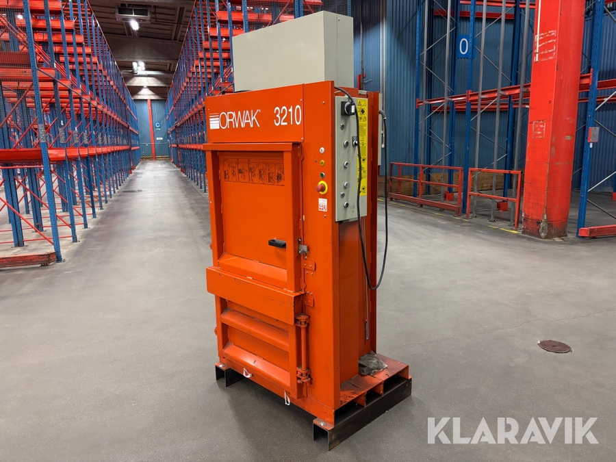 Komprimator Orwak 3210 för plast eller papp