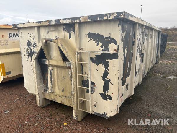 Container för vattenhantering på lastväxlarram Flakab 22 m3