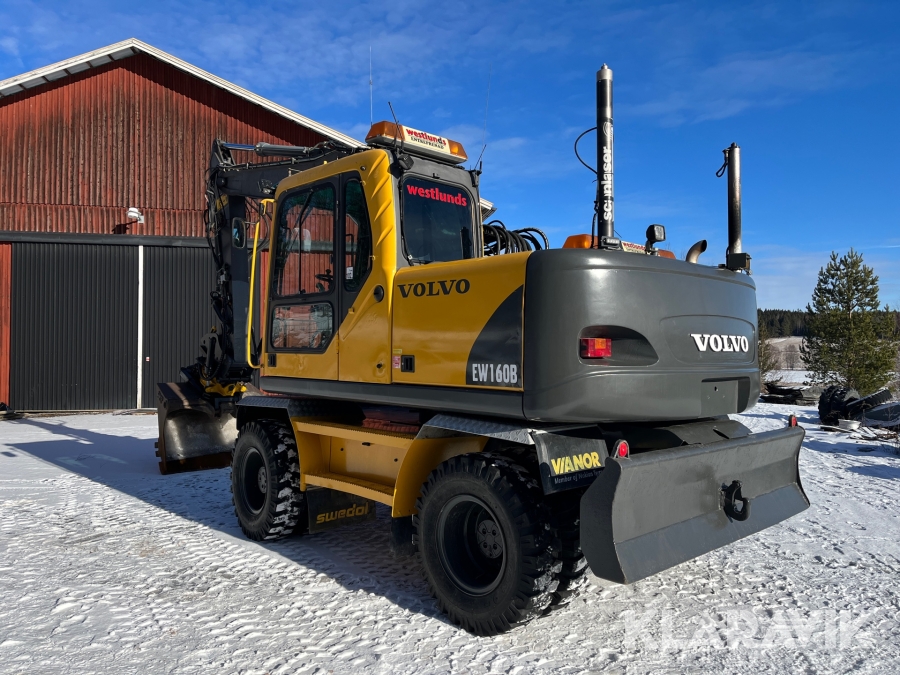 Hjulgrävare Volvo EW160B, Sandviken, Klaravik auktioner
