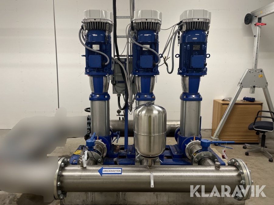 Tryckstegringsanläggning Xylem GHV30/125SV3G220T/SW