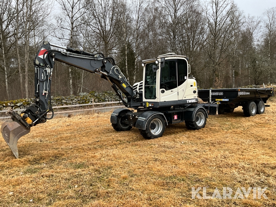 Grävmaskin Terex TW85 inklusive Bigab tippvagn och redskap