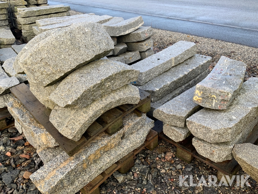 Kantsten granit Radiesten 6st pallar