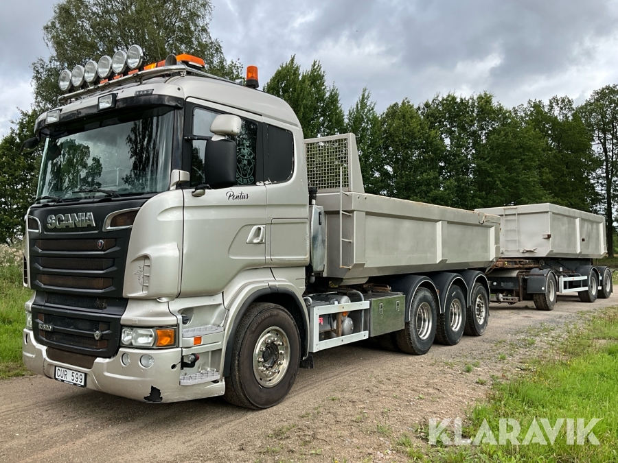 Kassetlastbil med släp SLP Scania R620
