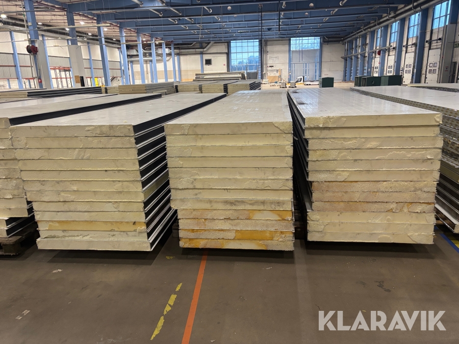 Sandwichpaneler för kyl/frysrum BALEX METAL PIR STANDARD 100 mm (PU-PIR-W-ST) ca 640 m2