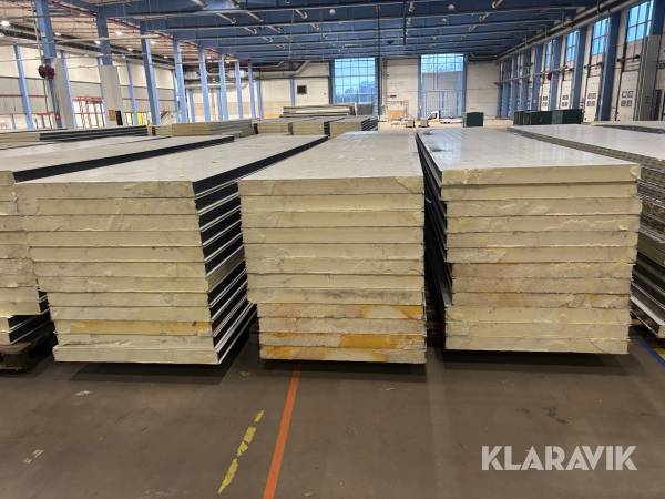 Sandwichpaneler för kyl/frysrum BALEX METAL PIR STANDARD 100 mm (PU-PIR-W-ST) ca 640 m2