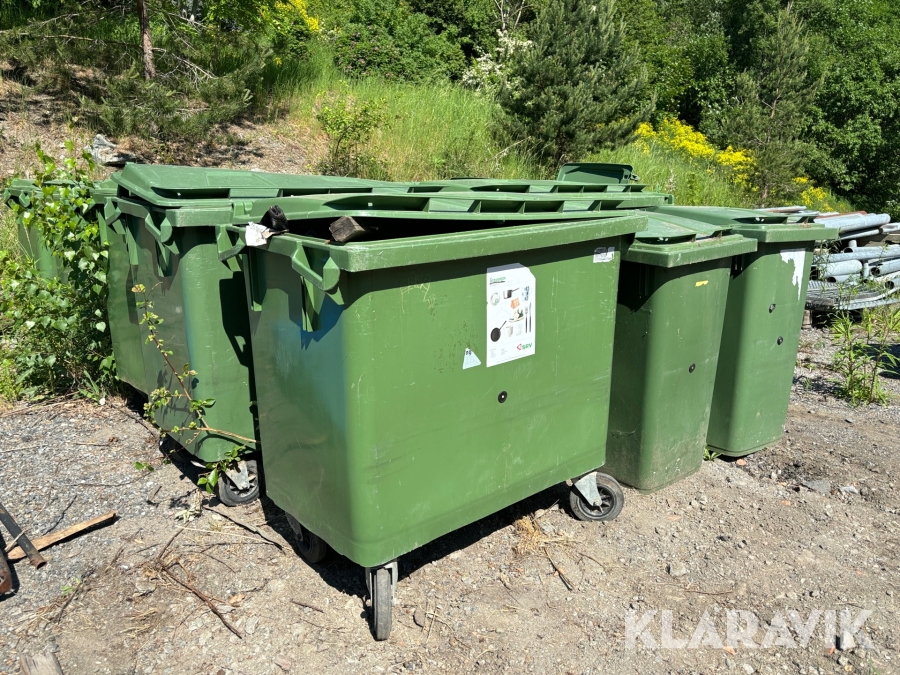 13st 660liters sopkärl, 2st 240 liter