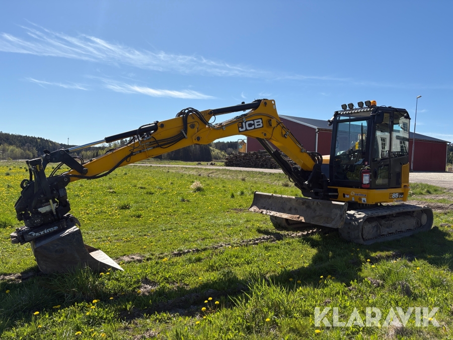 Grävmaskin JCB 85 Z-2 S45 Tiltrotator & 3st skopor