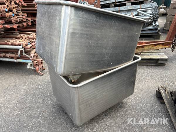 Rostfri balja 2st på hjul