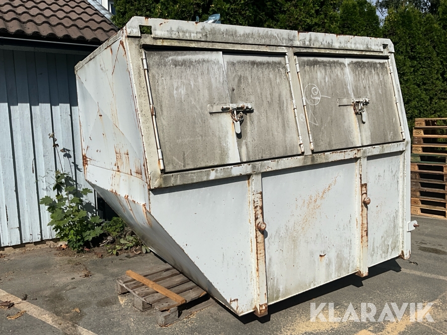 Spåncontainer tätad för spån