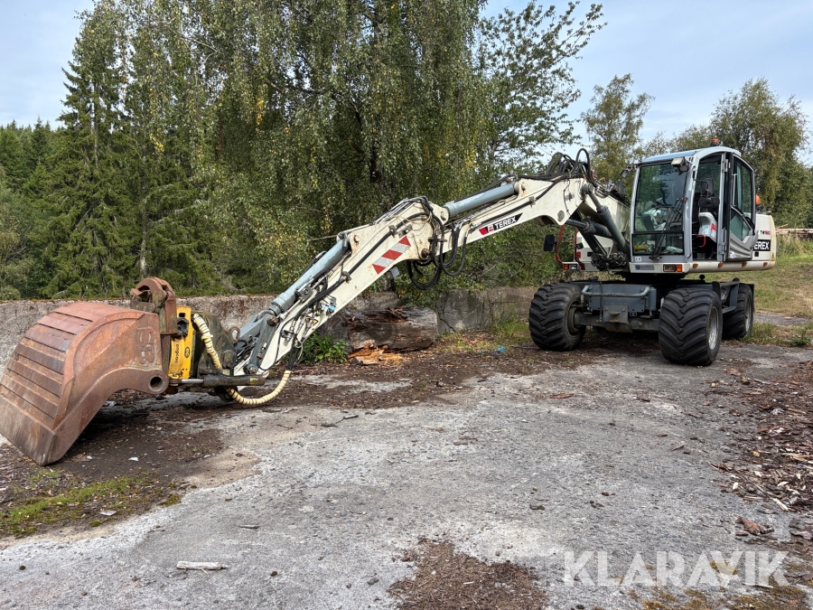 Hjulgrävmaskin Terex TW160 med skopa och tiltrotator