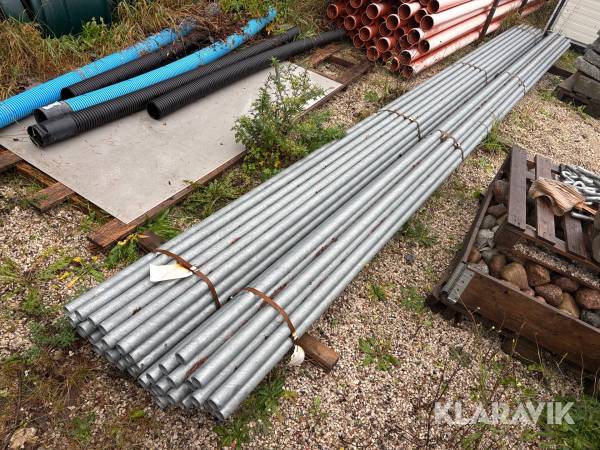 Svetsade stålrör varmförzinkade ogängade 40 S.195 Arvedi 48.3x3.25 6m 300m