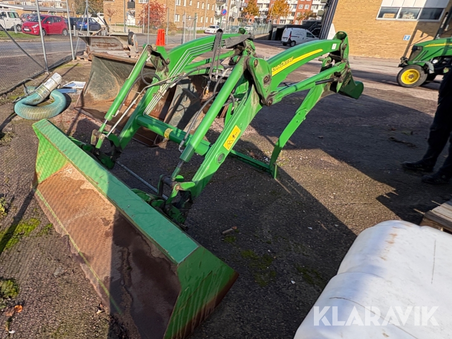 Frontlastare John Deere 400CX med skopa, gafflar