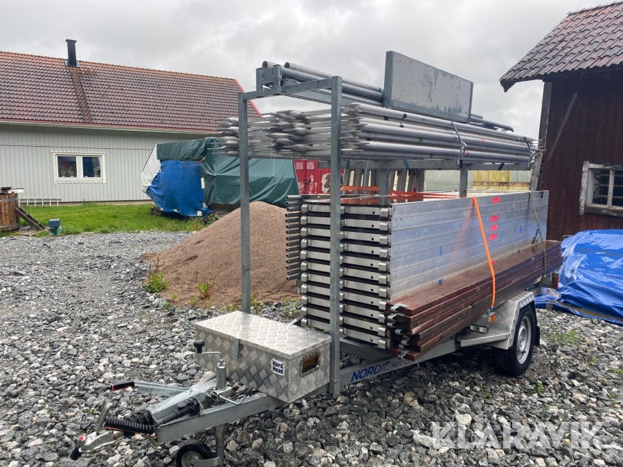 Ställningstrailer Assco med byggställning